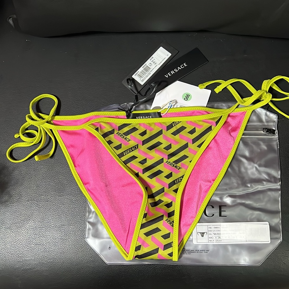 Versace graphic print bikini bottom